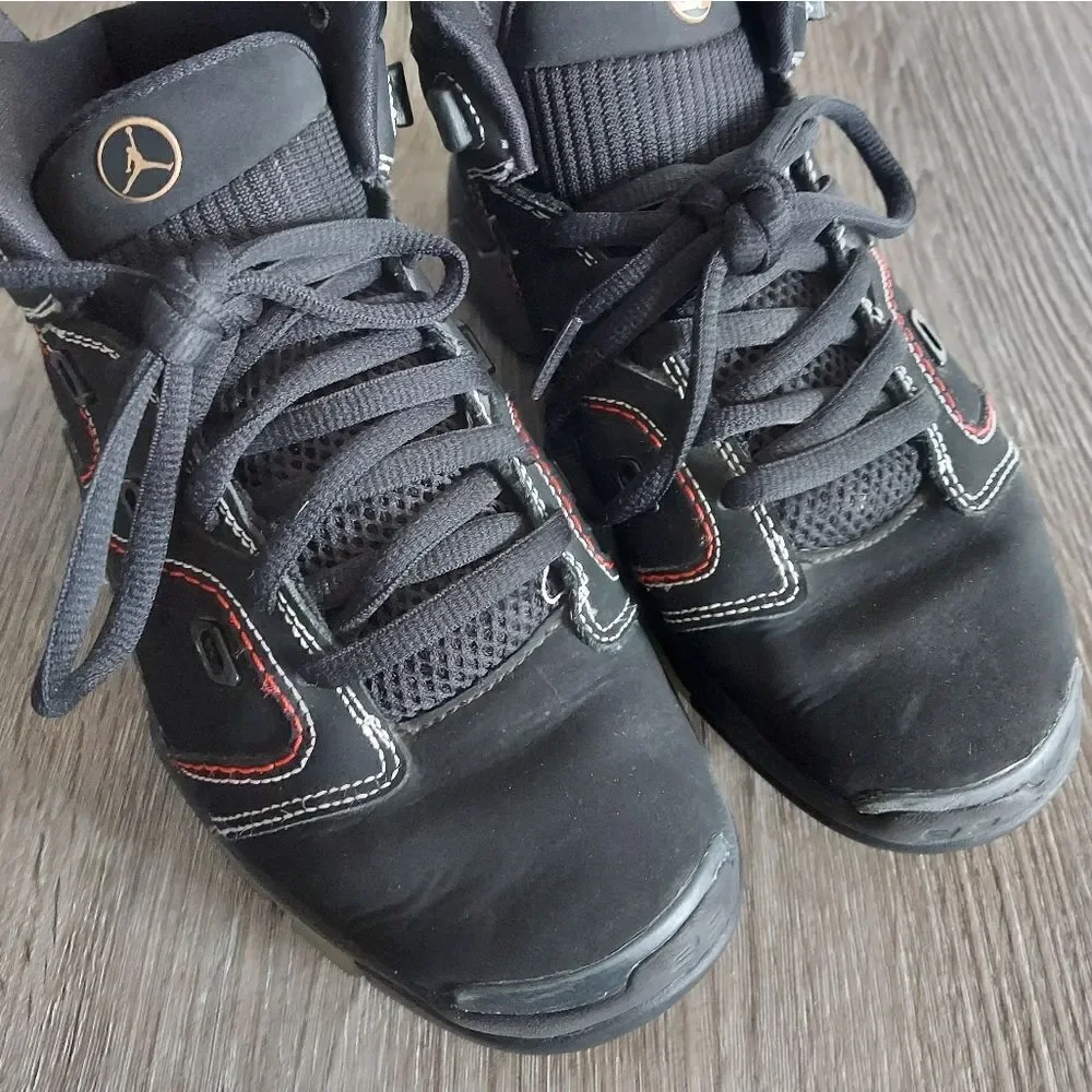 NIKE AIR JORDAN 6-17-23 BLACK UNIVERSITY RED WHITE DM1159-003 SIZE 4.5Y